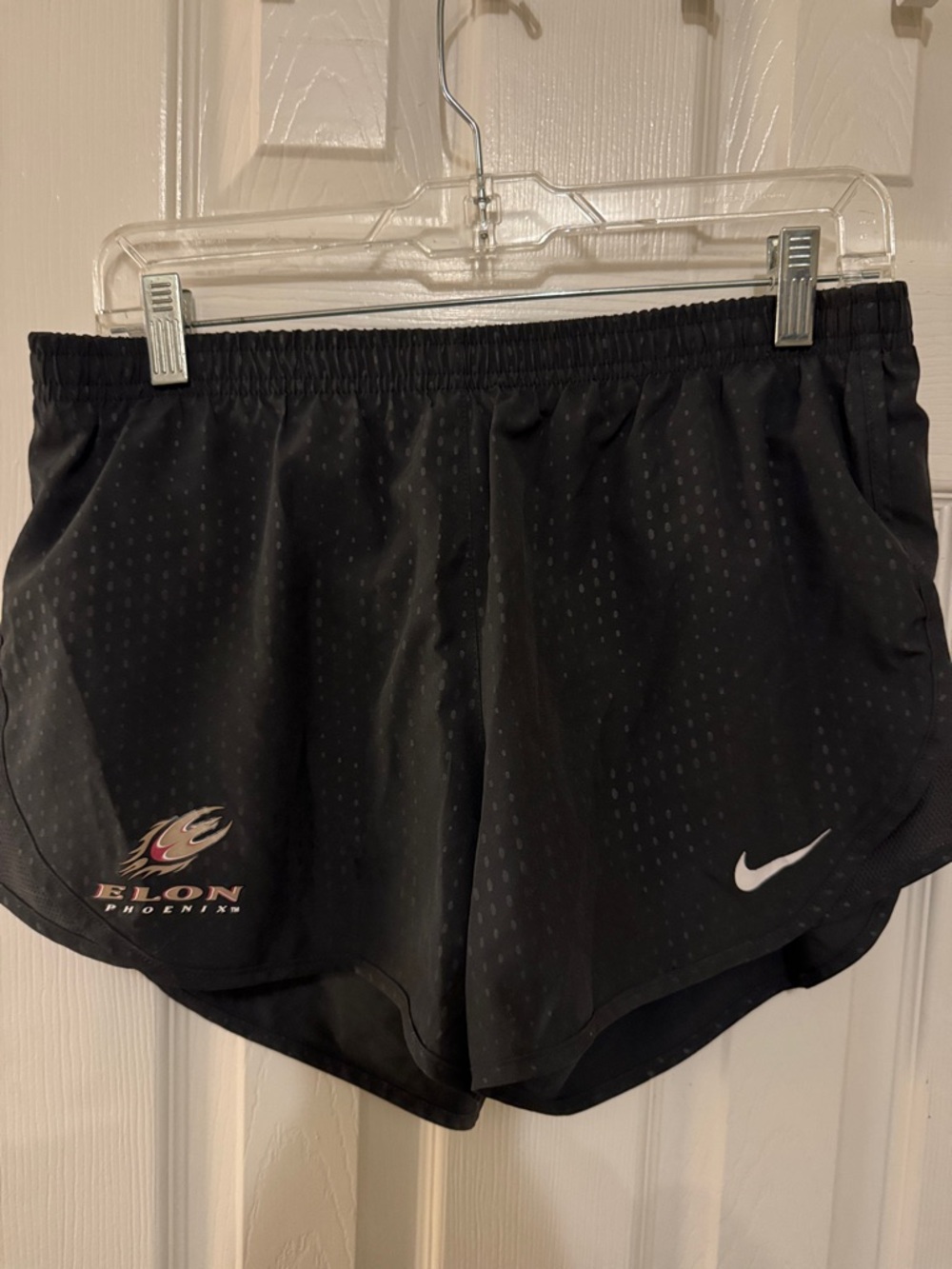 Nike Black Women’s Athletic Running Shorts with Elon Phoenix Patch